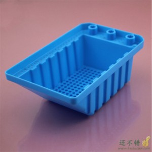 八角车斗 工程车斗 车船两用后斗 科技积木零件 DIY材料 蓝色