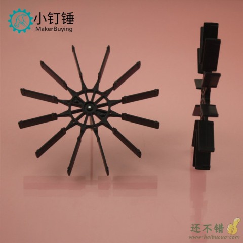 100明轮  通用明轮 塑料明轮 大号明轮  DIY玩具配件 100102A黑