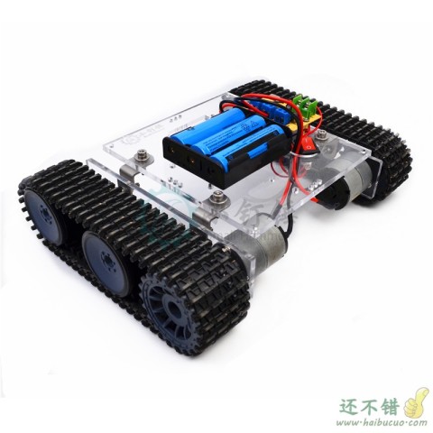 遥控坦克机器人底盘 DC9-12V DIY 亚克力履带车底盘 arduino 拼装