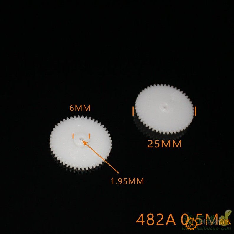 直径25mm薄齿轮 齿片 玩具配件 塑料齿轮 单层齿轮 0.5模 厚度4.5