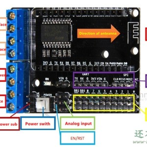 ESP8266 WiFi 电机驱动扩展板 L293D ESP12E Lua 物联网 智能小车 nodemcu