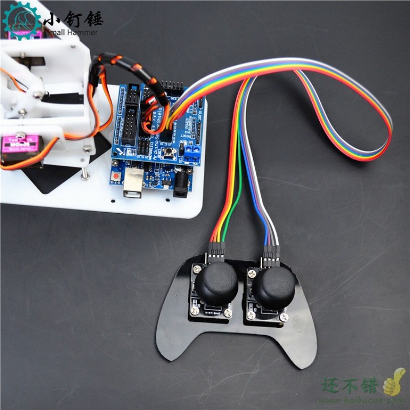 亚克力遥控4自由度机械臂for arduino ps2 拼装机器人编程mg90s