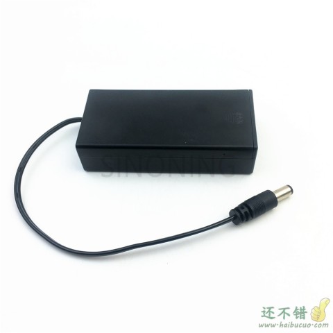 18650电池盒两节电池盒2节 充电座 带粗线 带盖开关 7.4v 带DC头