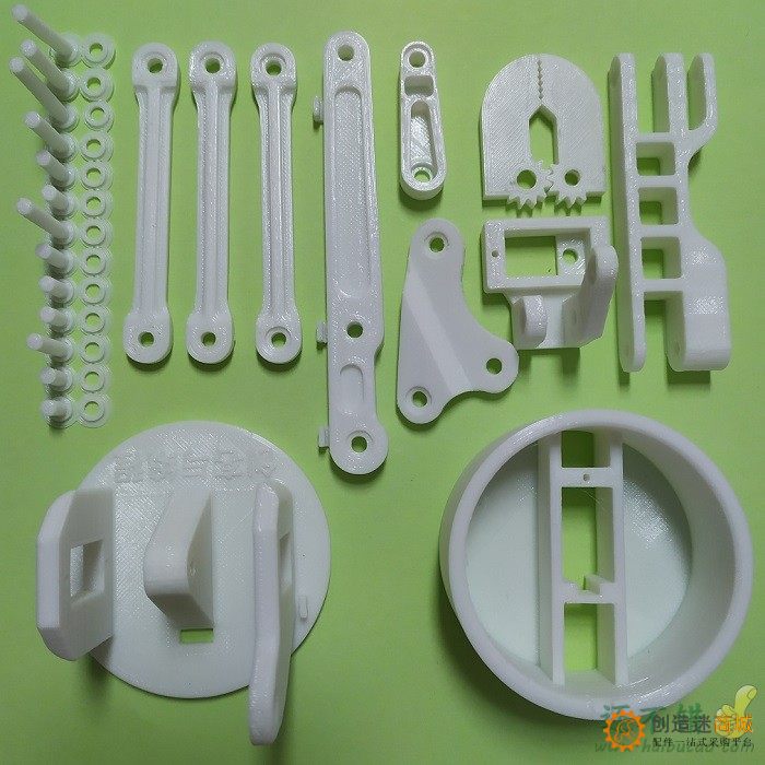 3D打印白色四自由度机械臂 DIY机器人 拼装  3D打印产品 SG90