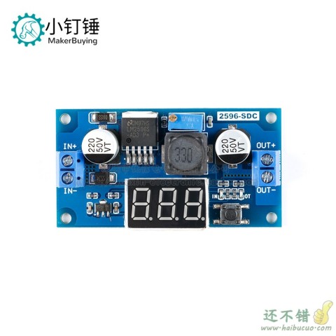 DC-DC可调稳压电源模块LM2596稳压模块带电压表 校准 降压
