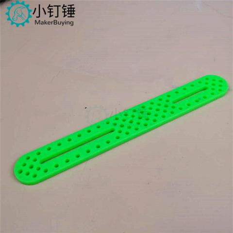 15115绿 积木片 塑料片 加长加厚款 多孔椭圆片 科技积木零件B202
