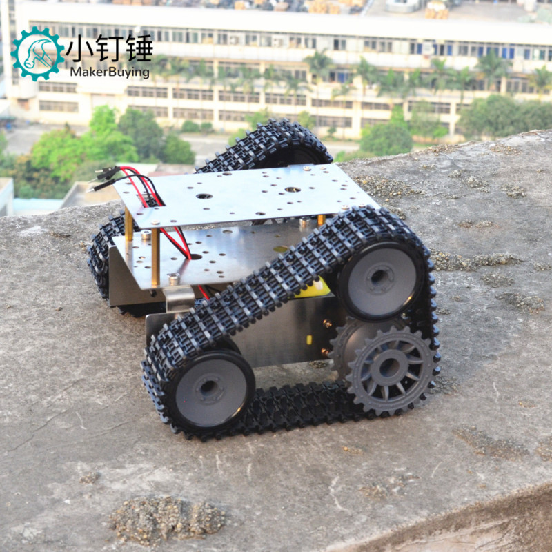 不锈钢双层越野SUV超经济坦克底盘智能小车履带机器人for arduino
