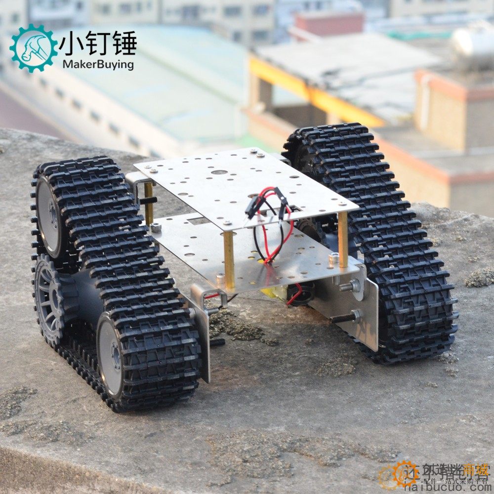 不锈钢双层越野SUV超经济坦克底盘智能小车履带机器人for arduino