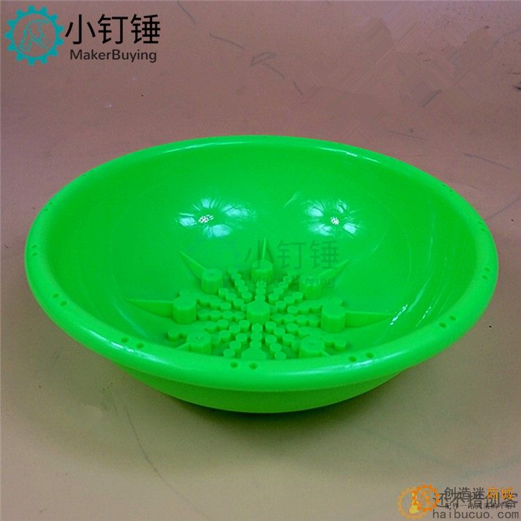 16850绿 八角盆 小水盆 多孔盘 底八角盆 科技积木零件