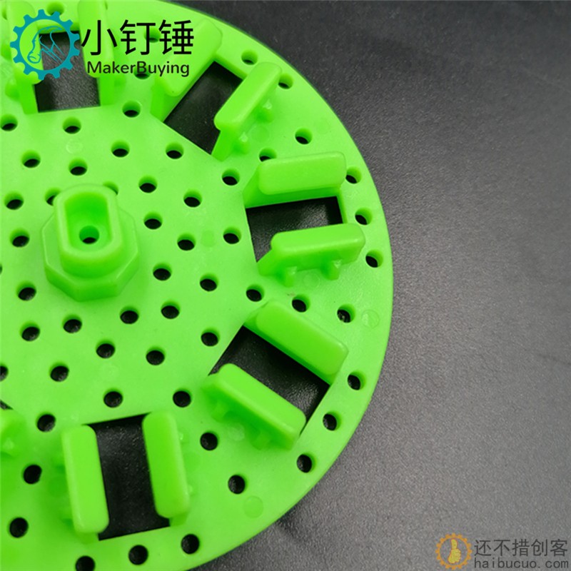 656512绿 圆爪夹 木棒夹 八爪夹 科技积木零件 玩具配件