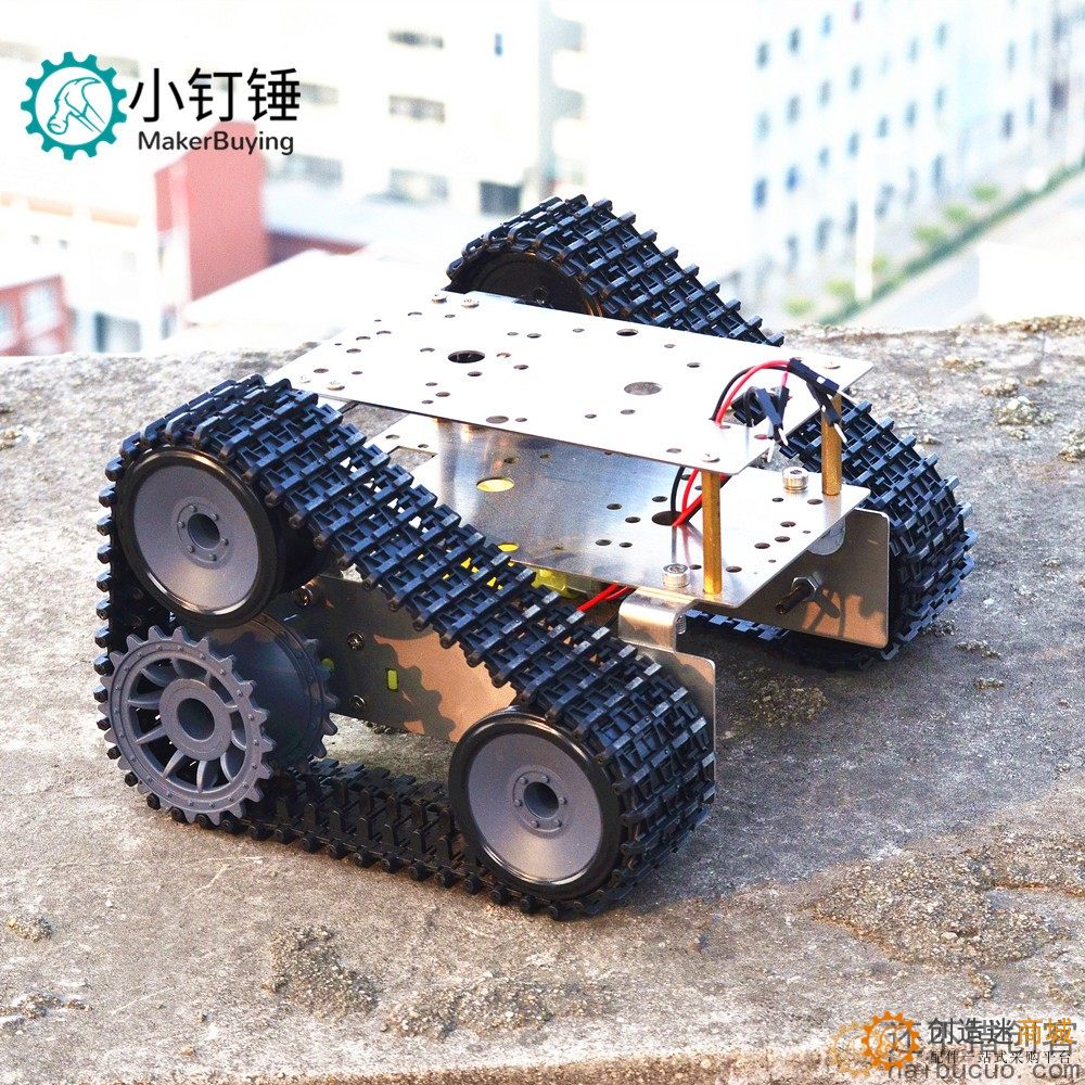 不锈钢双层越野SUV超经济坦克底盘智能小车履带机器人for arduino