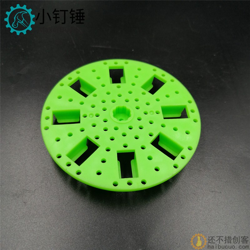 656512绿 圆爪夹 木棒夹 八爪夹 科技积木零件 玩具配件