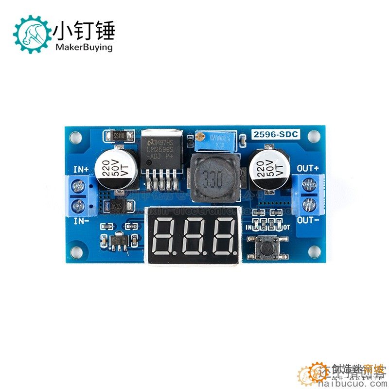 DC-DC可调稳压电源模块LM2596稳压模块带电压表 校准 降压