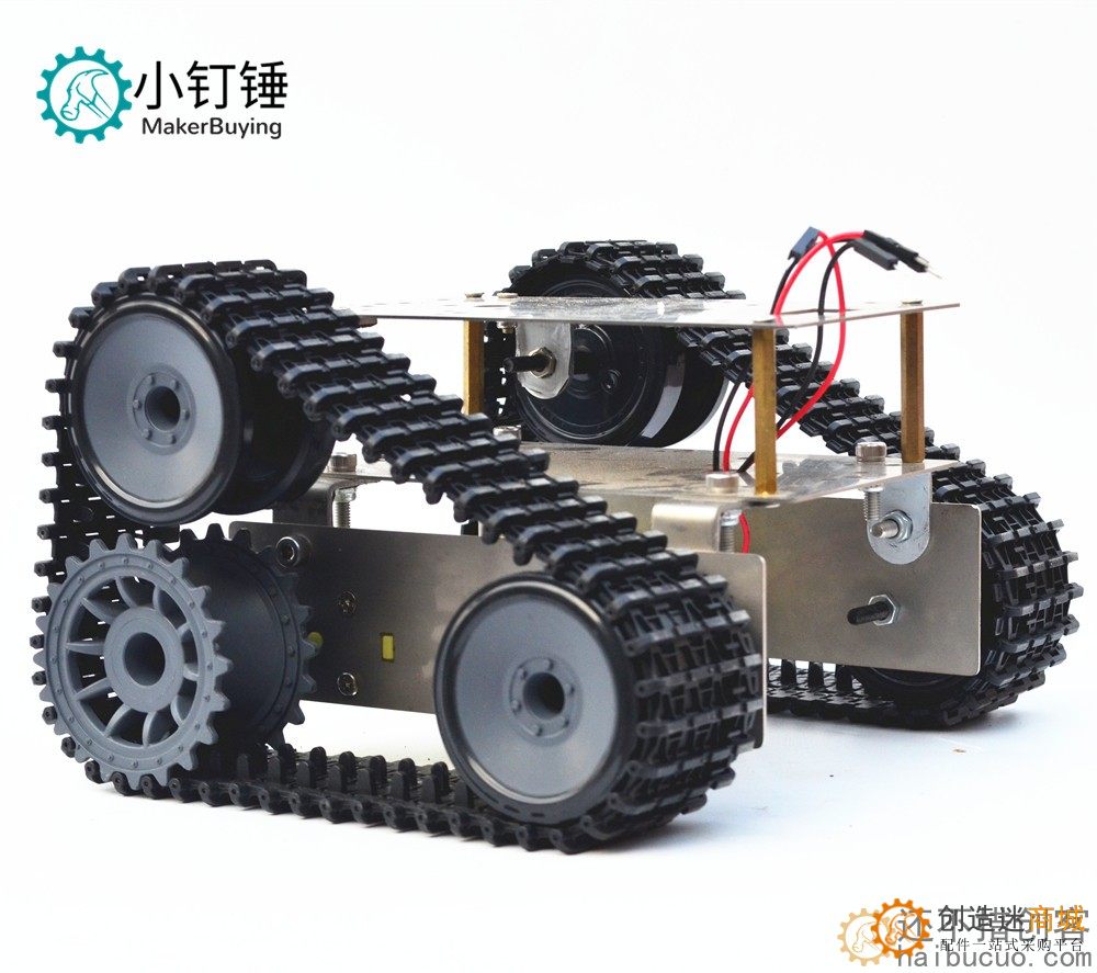 不锈钢双层越野SUV超经济坦克底盘智能小车履带机器人for arduino