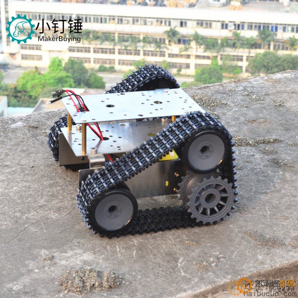不锈钢双层越野SUV超经济坦克底盘智能小车履带机器人for arduino