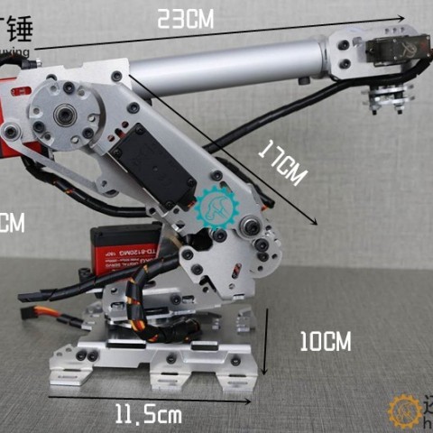 机械手臂金属铝合金工业机器人模型六轴机器人 for arduino带舵机
