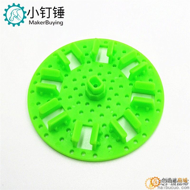 656512绿 圆爪夹 木棒夹 八爪夹 科技积木零件 玩具配件