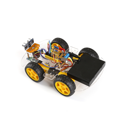 for Arduino智能小车4WD创客编程机器人蓝牙遥控循迹避障车DIY套