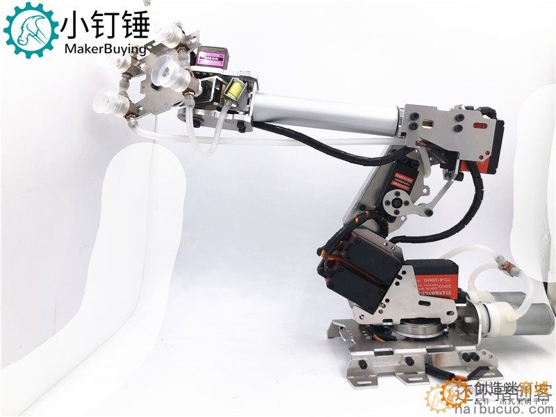 机械手臂 金属铝合金工业机器人模型 六轴机器人 for arduino吸盘