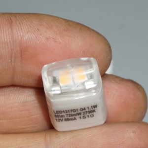 进口品牌G4灯珠led插脚低压12V1.1W水晶灯插泡 2700k暖色镜前小灯