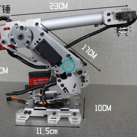机械手臂金属铝合金 工业模型六轴机器人201 for arduino不带舵机