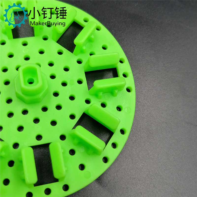 656512绿 圆爪夹 木棒夹 八爪夹 科技积木零件 玩具配件