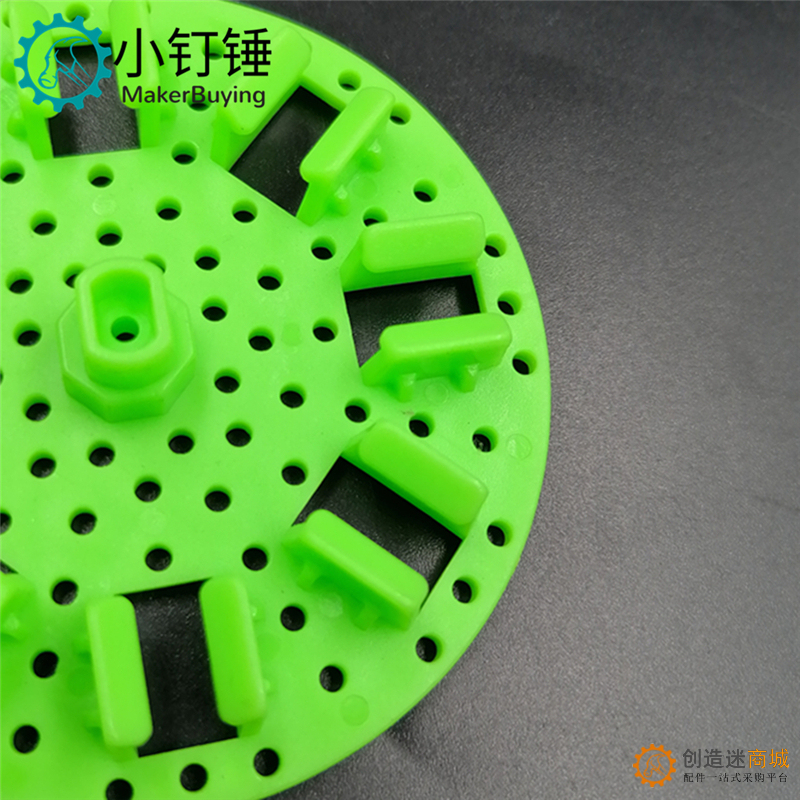 656512绿 圆爪夹 木棒夹 八爪夹 科技积木零件 玩具配件