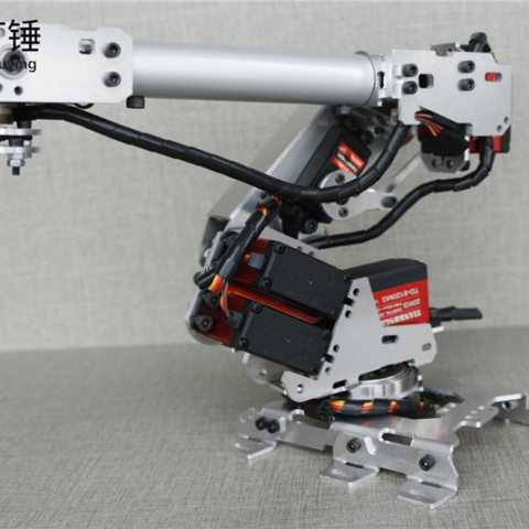 机械手臂金属铝合金 工业模型六轴机器人201 for arduino不带舵机