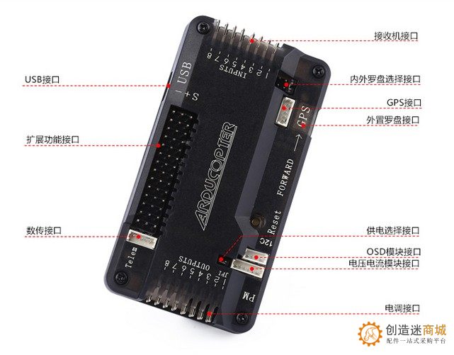 apm2.8飞控接线图
