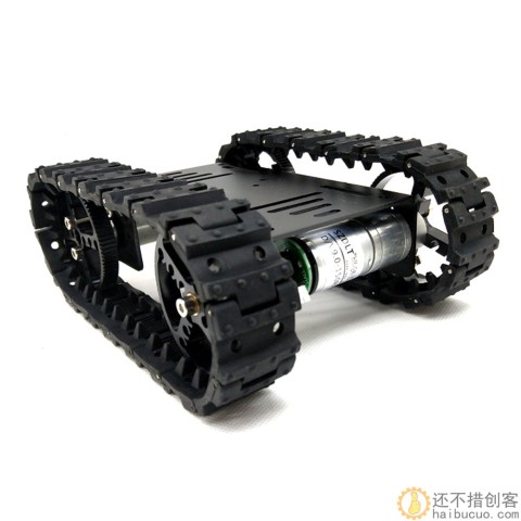 T10 迷你履带式智能坦克小车 坦克车机器人模型 橡胶履带