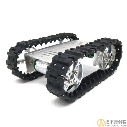 T10 迷你履带式智能坦克小车 坦克车机器人模型 橡胶履带