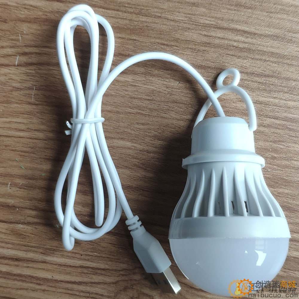 LED球泡灯 5V低压 USB球泡灯露营低压LED灯泡充电宝小夜灯USB灯泡
