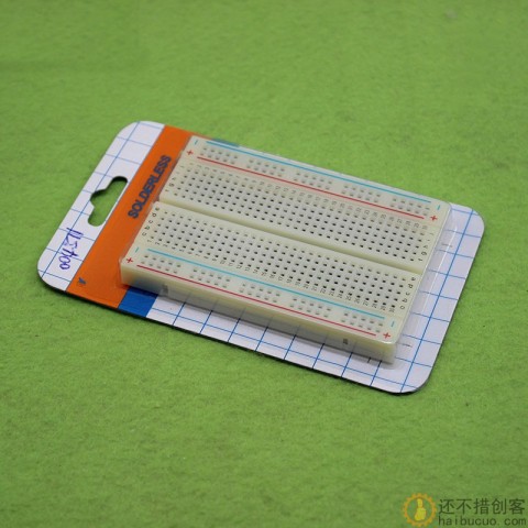 优质面包板 400/830孔 红蓝线 迷你小板 实验板 长8.5CM 宽5.5CM