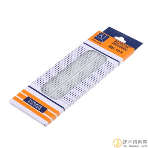 优质面包板 400/830孔 红蓝线 迷你小板 实验板 长8.5CM 宽5.5CM