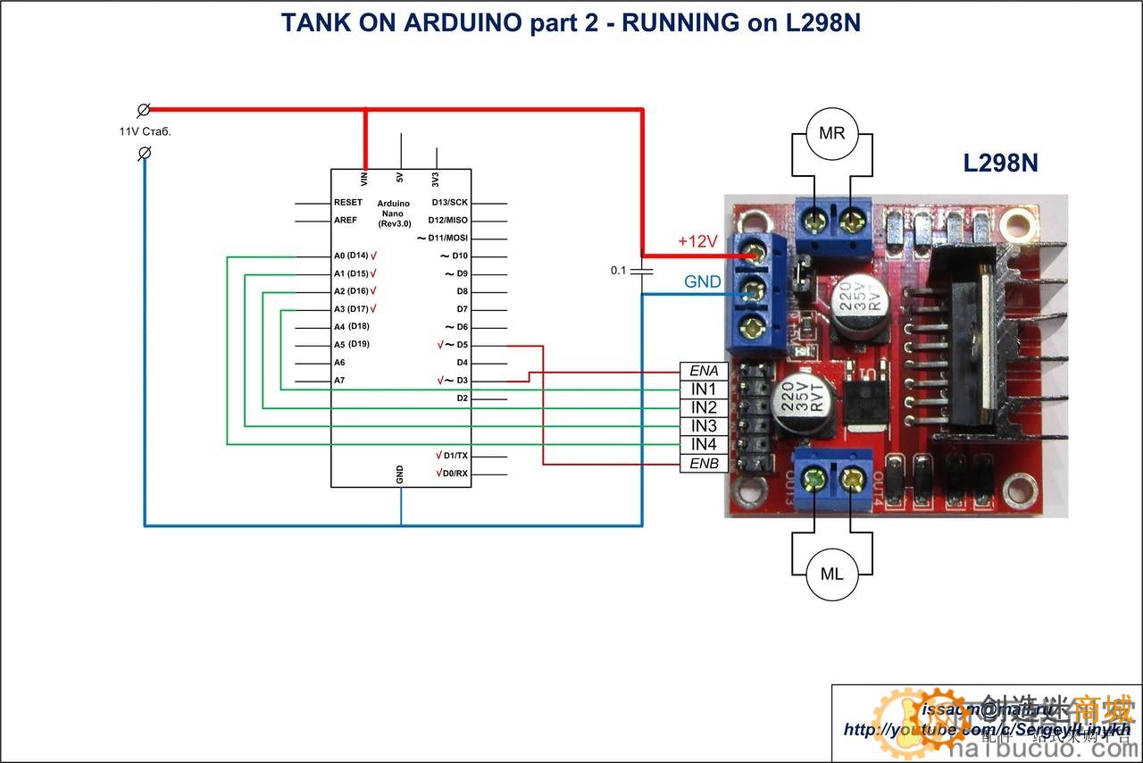 俄罗斯网友制作的arduino机枪坦克黑武器，带瞄准射击