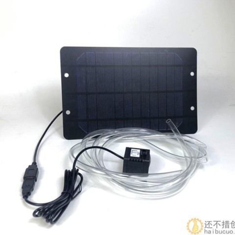 太阳能板6V5w 太阳能水泵 USB 潜水泵 鱼缸循环泵送2米水管