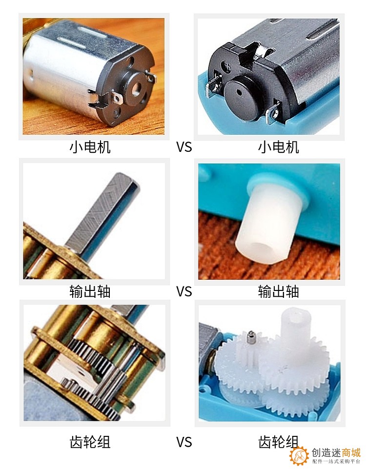 迷你微型直流减速电机马达最小减速电机玩具配件发动机diy