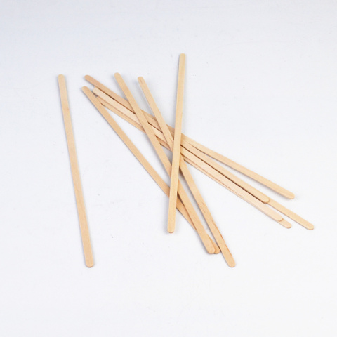 热销190mm原木色雪糕棒儿童创意木制DIY手工冰棒棍搅拌棒咖啡棒50根