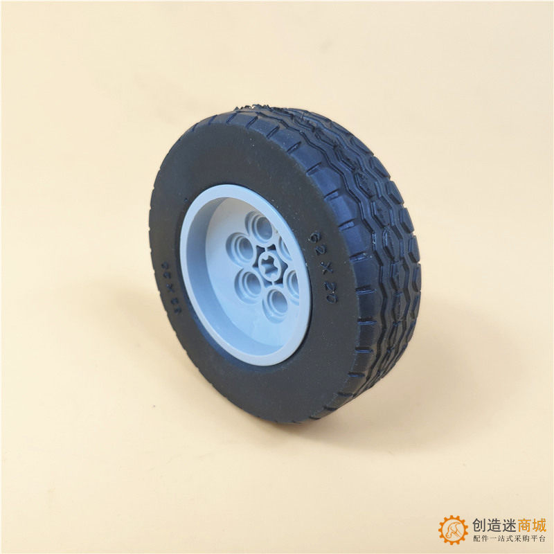 兼容乐高32019 86652c01国产科技教育积木零件 轮胎62.4x20mm轮毂