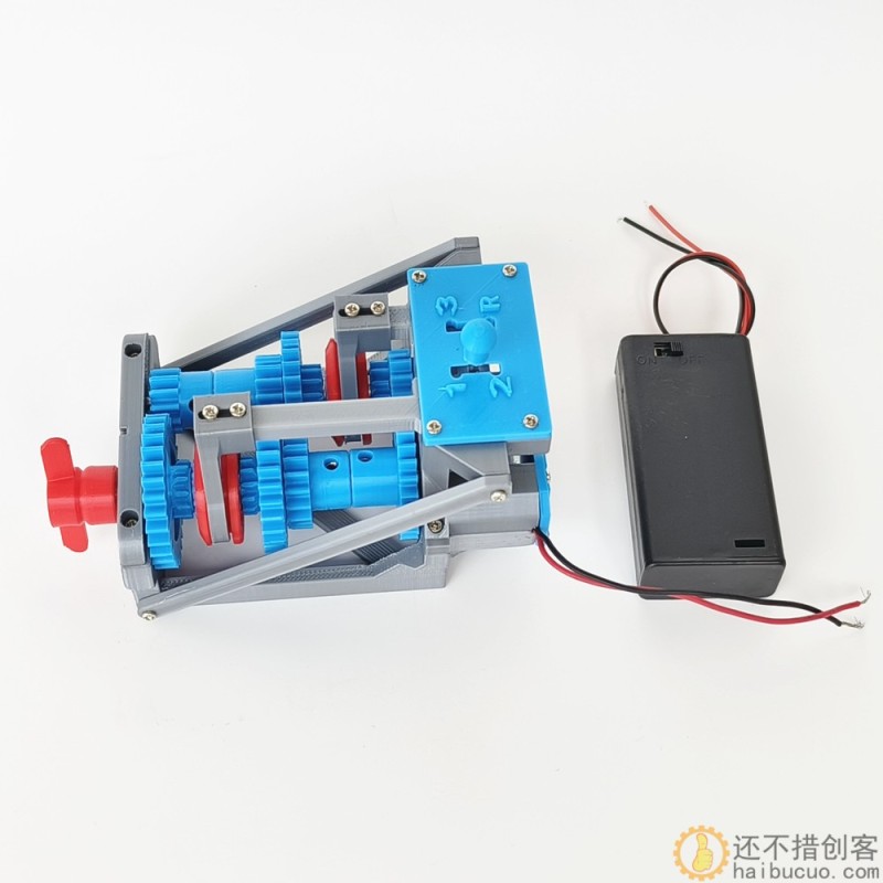 3D2 四速变速器四挡变速箱简易仿真模型 3D打印制作