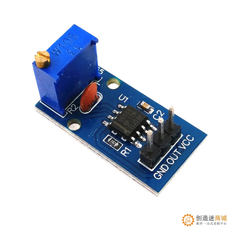 NE555脉冲发生器方波矩形波 小型信号发生器模块 频率可调