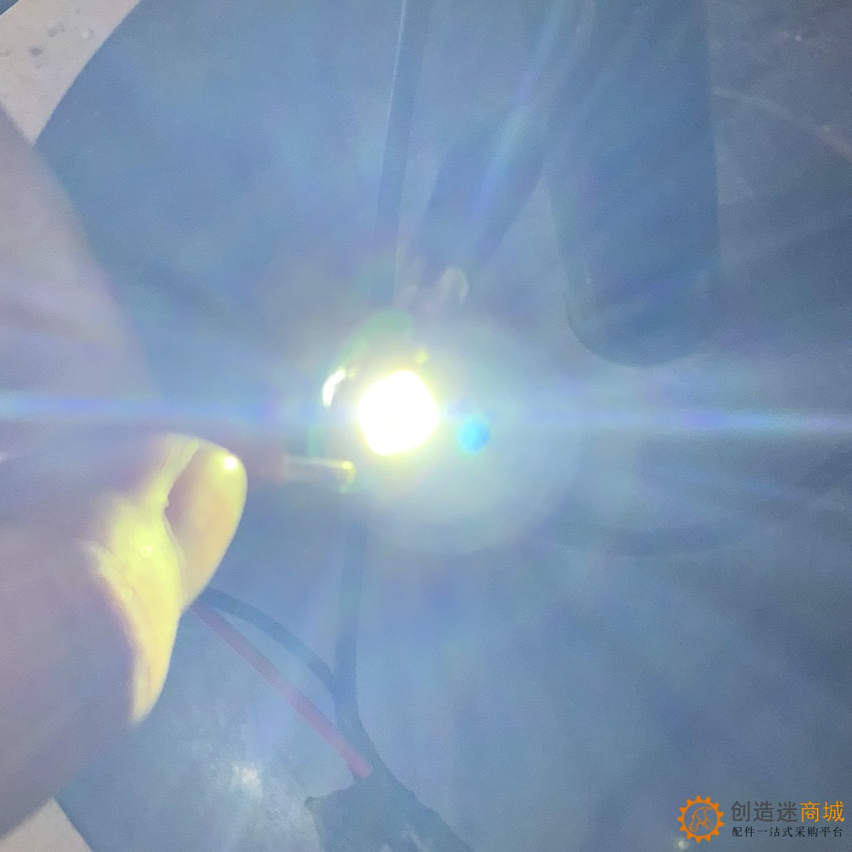 灯板 1瓦 冷白 散热部分纤焊 diy手电照明用途