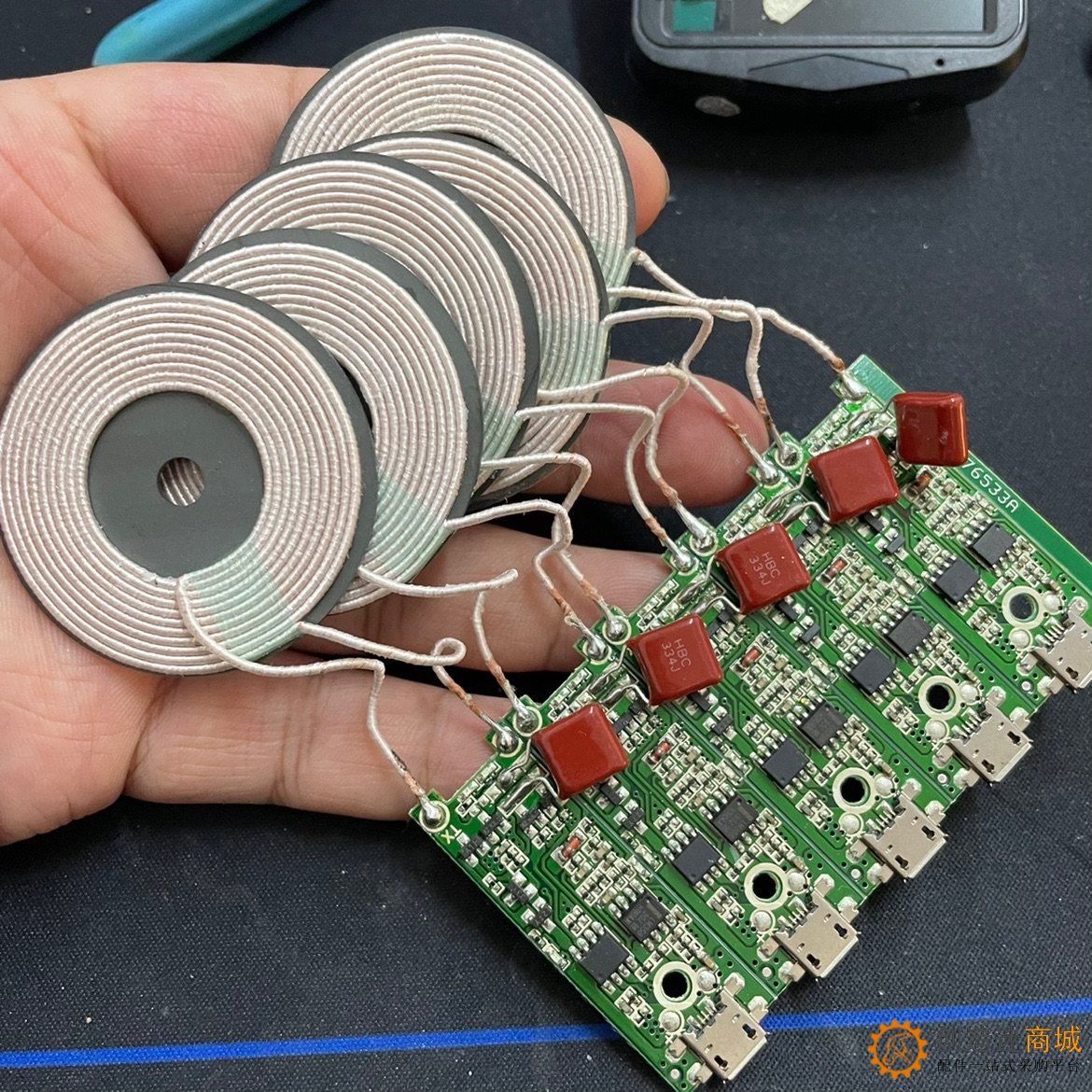 1片 无线充电器  diy研究价 microusb接口 清仓