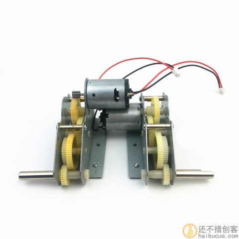 恒龙1/16坦克塑料齿驱动波箱配件DIY齿轮马达 带线带电机1对SNT94 3838 3839 3878 3889 3908