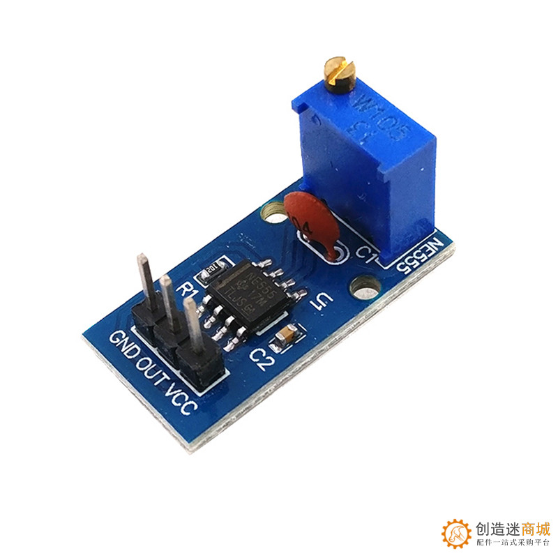 NE555脉冲发生器方波矩形波 小型信号发生器模块 频率可调
