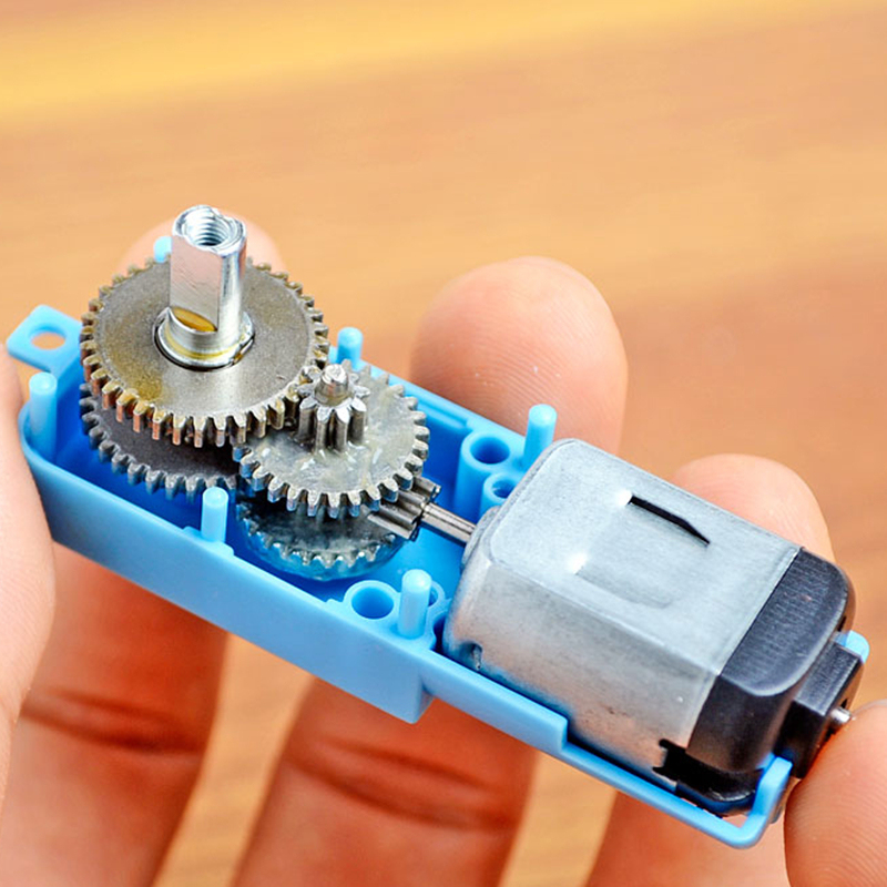 直流电减速电机全金属齿轮单轴双轴正反转DIY玩具TT马达大扭矩