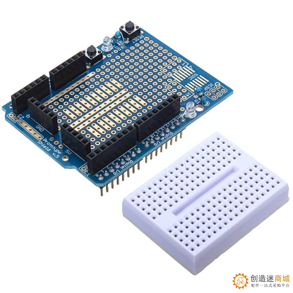 机器人原型扩展板mini面包板学习开发板 支持UNO R3 SNA198