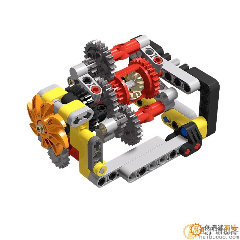 兼容乐高科技机械组积木行星差速器模型儿童益智玩具不带马达电池盒