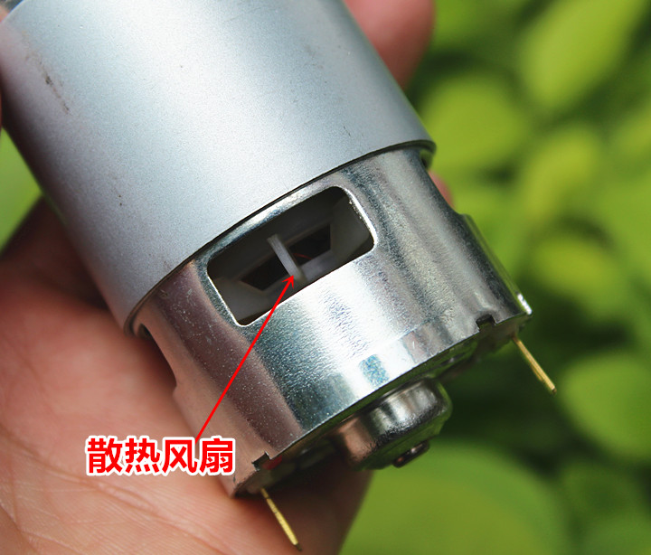 775直流电机 DC24V-36V大功率碳刷马达 前滚珠轴承