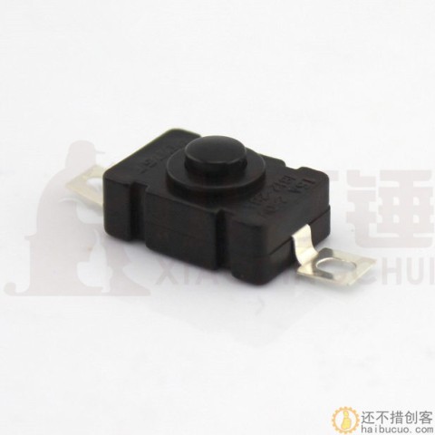 黑色方形开关(自锁两脚) 开源单片机微型开关配件 电子DIY材料